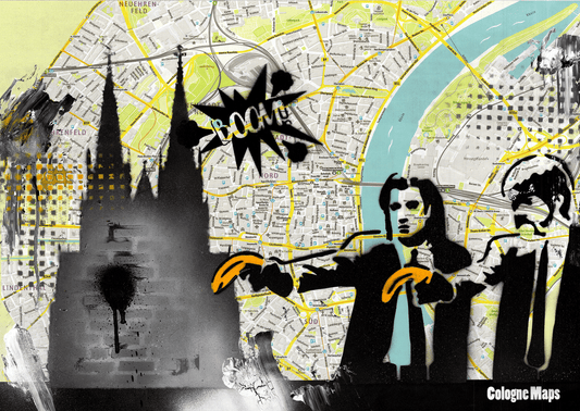 Art City Map "Pulp Fiction visit Cologne" GEA.24.10 UNIKAT  DINA2