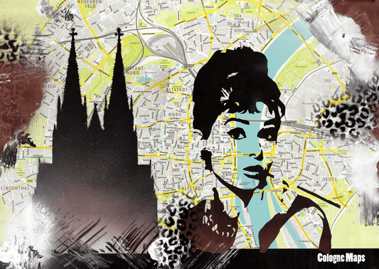 Art City Map "Audrey visit Cologne" - GEA.24.1 UNIKAT DINA2
