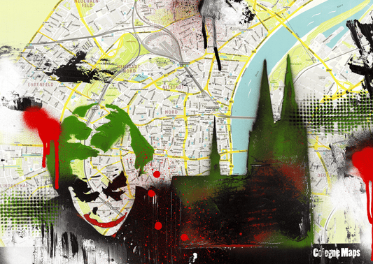 Art City Map "Joker visit Cologne" GEA.24.7 UNIKAT   DINA2
